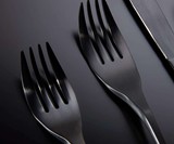 Knork Matte Black Titanium Flatware