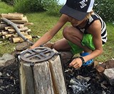 Swedish Fire Torch Log Grill