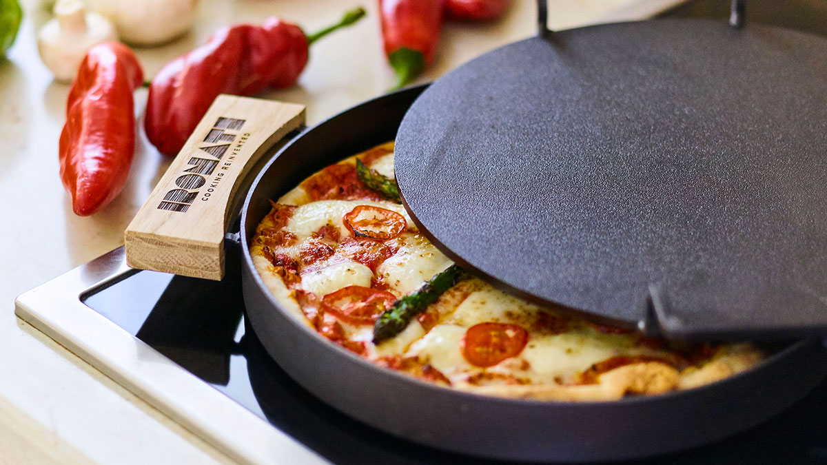 IRONATE - 3-Minute Brick Oven Pizza on Your Stovetop IRONATE - 3-Minute Brick Oven Pizza on Your Stovetop