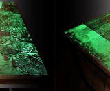 Glowing Wood & Resin City Map Coffee Tables