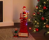 Santa on a Lift Hanging Christmas Lights Decoration