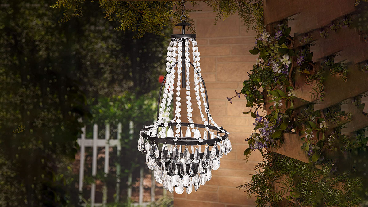 Solar-Powered Patio Chandelier Solar-Powered Patio Chandelier