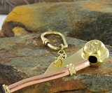 Bosuns Nautical Whistle Brass Keychain