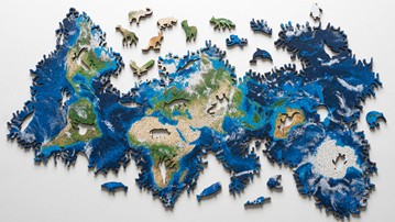 Icosahedral Projection Earth Puzzle Icosahedral Projection Earth Puzzle