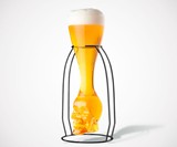 Brainfreeze Skull Beer Glass & Stand