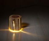 Real Cracked Log Lamp