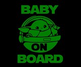 Baby Yoda Baby on Board Windshield Decal