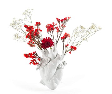 Love in Bloom Porcelain Heart Vase Love in Bloom Porcelain Heart Vase