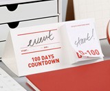 100 Days Countdown Sticky Notes