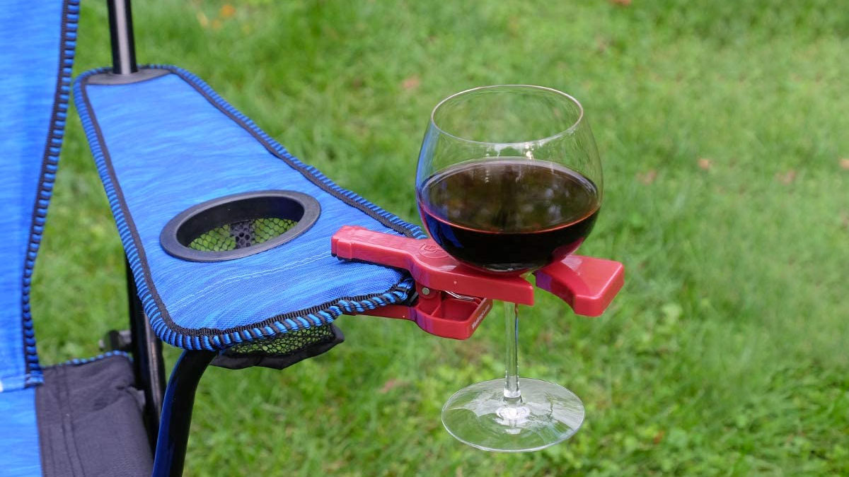 WineGrasp Clip-On Wine Glass Holder WineGrasp Clip-On Wine Glass Holder