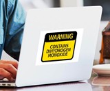 Dihydrogen Monoxide Warning Sticker