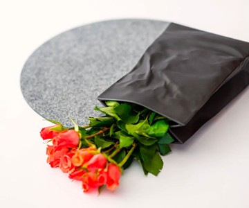 Black Bag Porcelain Vase Black Bag Porcelain Vase