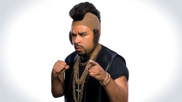 B. A. Baracus Mohawk & Sideburns Wig B. A. Baracus Mohawk & Sideburns Wig