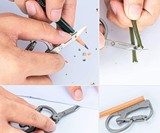 Titanium Carabiner with Folding Utility Knife