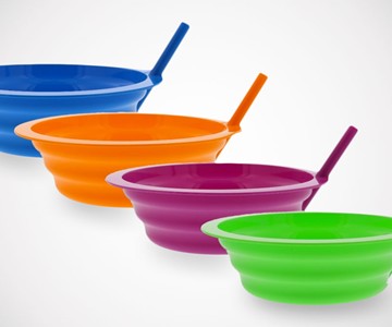 Sip-A-Bowl - Cereal Bowl with Built-in Straw Sip-A-Bowl - Cereal Bowl with Built-in Straw