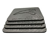 Carbon Fiber Race Track Drink Coaster Set