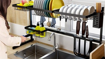 Over-the-Sink Dish Drying Rack