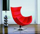Bomber Jacket Leather Swivel Cocoon Chair