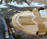 Hand Carved Millennium Falcon