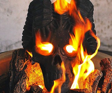 Demon Gas Fireplace & Fire Pit Skull