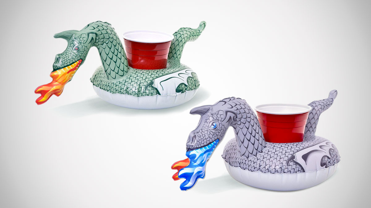 Fire-Breathing Dragon Inflatable Pool Drink Holders Fire-Breathing Dragon Inflatable Pool Drink Holders