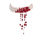 Dripping Blood Pearl Necklace