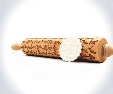 Laser Engraved Cat Rolling Pin