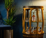 The Balvenie Reclaimed Whiskey Barrel Bar Cart