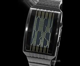 Kisai Online LCD Watch - Silver/Natural with Time Key