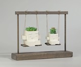 Double Succulent Planter Swing