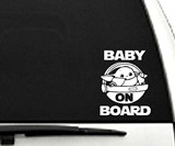 Baby Yoda Baby on Board Windshield Decal