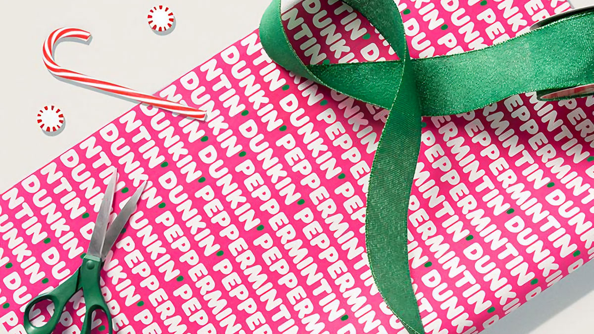 Dunkin' Peppermint Mocha Scented Wrappin' Paper Dunkin' Peppermint Mocha Scented Wrappin' Paper