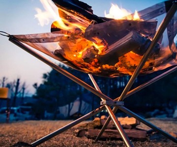 Rootless Portable Steel Mesh Fire Pit