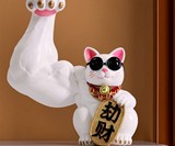 Strong Arm Maneki-Neko Good Luck Cat
