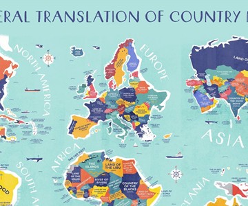The Literal Translation of Country Names Map