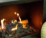 Skull & Bones Gas Fire Pit & Fireplace Logs