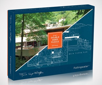 Frank Lloyd Wright Fallingwater 2-Sided Puzzle Frank Lloyd Wright Fallingwater 2-Sided Puzzle