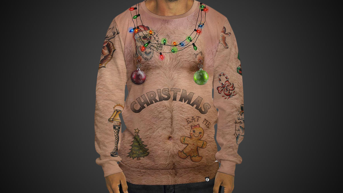 Sexy Chest Christmas Sweatshirt Sexy Chest Christmas Sweatshirt