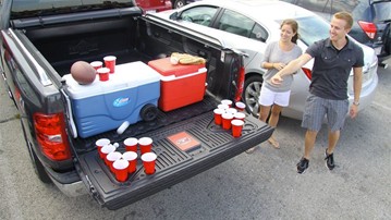 Truck Tailgate Beer Pong Table Truck Tailgate Beer Pong Table