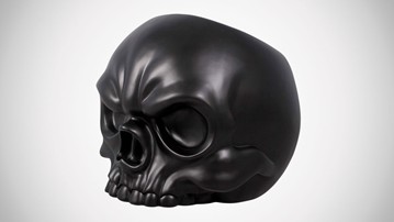 Gothic Skull Chair in Black Gothic Skull Chair in Black