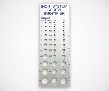 Screw Chek'r SAE/Inch Screw Identifier