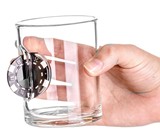 Casino Chip Whiskey Glass