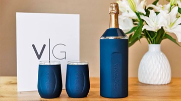 Vinglace Wine Bottle Chiller & Wine Glass Gift Set Vinglace Wine Bottle Chiller & Wine Glass Gift Set