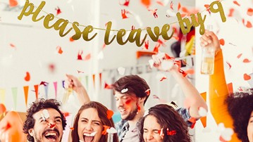 Decor: Please Leave By Party Banner Decor: Please Leave By Party Banner