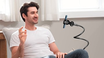 Gooseneck Hands-Free Phone Holder for Bed & Household