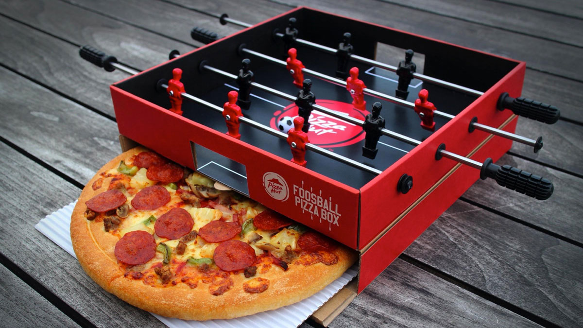 Pizza Hut Foosball Pizza Box