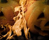 Jack-o'-Lantern Fire Pit & Fireplace Logs
