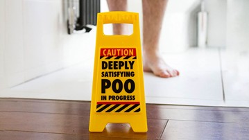 Deeply Satisfying Poo In Progress Bathroom Warning Sign Deeply Satisfying Poo In Progress Bathroom Warning Sign