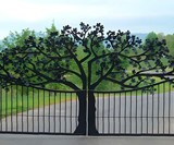 Handcrafted Metal Tree Driveway & Side Gates