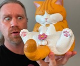 Crotch Staring Cat with Swappable Crotch Parts
